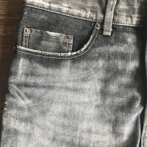 Ksubi Original Distressed Faded Black Grey Denim Mini Skirt - Picture 2 of 5